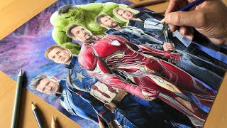 The Avengers Artwork  Timelapse  Artology [upl. by Lerat]