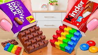 Sweet Chocolate Cake Recipe Using Dairy Milk amp Rainbow Kinder  Viral Chocolate Cake 🍫✨ [upl. by Nyret]