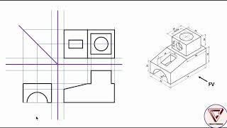 111 Full section Front View  Orthographic Projection [upl. by Moffitt]