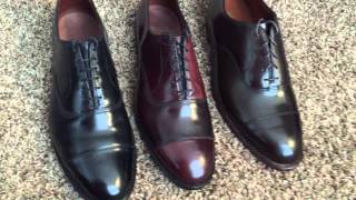 Allen Edmonds park avenue vs Alden cap toe balmoral shell cordovan shoe review [upl. by Geoff]