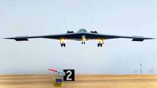 B2 Spirit Take Off and Landing US Air Force [upl. by Darcee]