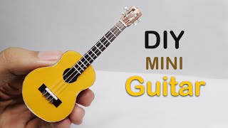 How to Make Guitar From Paper  DIY Mini Guitar  Miniature Guitar [upl. by Nnoj455]