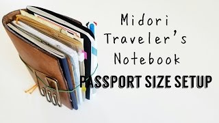 Midori Travelers Notebook Passport Setup amp Inserts Part 1 [upl. by Oisangi]