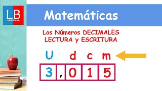 Los Números DECIMALES LECTURA y ESCRITURA ✔👩‍🏫 PRIMARIA [upl. by Amathiste]