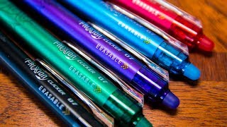 Erasable Gel Pens  Pilot Frixion Clicker Retractable Gel Pens Review [upl. by Keyte]