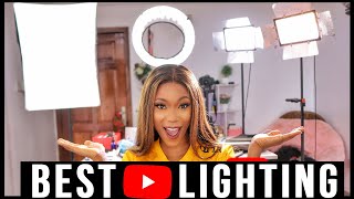 Best Lighting For Filming Youtube Videos in 2021 Sunlight Soft Boxes Ring Light Led lights [upl. by Aekal]