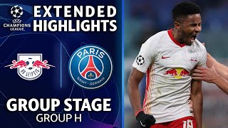 RB Leipzig vs Paris SaintGermain Extended Highlights  Group Stage  Group H  UCL on CBS [upl. by Notlad]