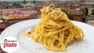 How to Make SPAGHETTI CARBONARA Approved by Romans [upl. by Avi309]