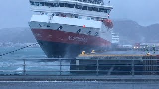 Ship Blown Against Dock During Storm [upl. by Gaudet954]