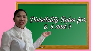 DIVISIBILITY RULES FOR 3 6 and 9 [upl. by Andrei]