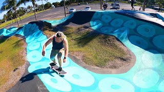 The BEST Pump Track in Florida  Miami Florida Skateboarding  Haulover Beach Skatepark [upl. by Coshow]