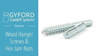 How To Install Wood Hanger Screws Using Hex Jam Nuts [upl. by Brigida]