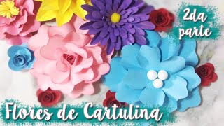 Como hacer flores de cartulina  patrones incluidos [upl. by Lurette]