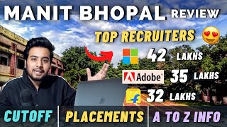 Manit Bhopal Review 😍  Cutoff  Placements  Campus Tour  Hostel  A to Z info 🔥  Ritik meghwani [upl. by Yelsehc942]