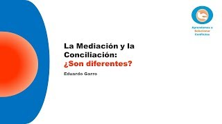 La Mediación y la Conciliación ¿Son diferentes [upl. by Ilocin757]