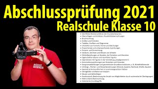 Abschlussprüfung Mathematik 2021  Realschule Klasse 10  Ablauf und Themen [upl. by Anyaj]