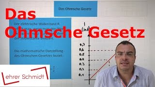 Ohmsche Gesetz URI mit Beispielen  Physik  Lehrerschmidt [upl. by Franckot]