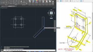 True Projection and Auxiliary View in AutoCAD 2019 [upl. by Garnes59]