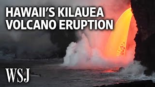 Lava Pours Steadily From Hawaiis Kilauea Volcano  WSJ [upl. by Susi]