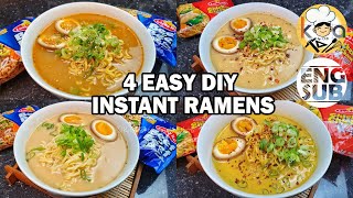 INSTANT NOODLES MO GAWIN NATING LASANG RESTAURANT RAMEN INSTANT NOODLESRAMEN 4 WAYS [upl. by Jarietta225]