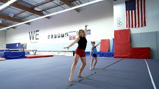 Gymnastics Floor Choreography with Coach Paige and Eva the Great [upl. by Halimeda]