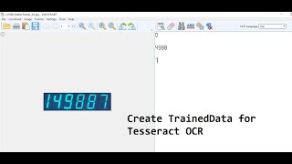 Tesseract OCR  Create Trained data for Seven segment Sample [upl. by Arul803]