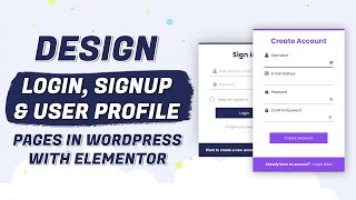 Elementor  Design Beautiful WordPress Login Signup amp User Account Pages [upl. by Neggem]