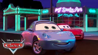 The Neon Lights Turn On At Radiator Springs  Pixar Cars [upl. by Carina288]