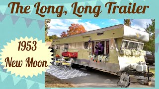 Tour a 1953 New Moon vintage trailer similar to the one in the movie The Long Long Trailer [upl. by Alarice]