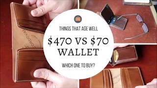 470 Italian Shell Cordovan vs 70 Horween Full Grain leather wallet  Which One To Buy [upl. by Siuluj58]