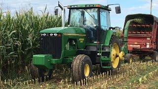 John Deere 8100 2wd Tractor Chopping Corn [upl. by Serle]