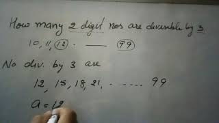 How many two digit numbers are divisible 3 AP class 10 [upl. by Tasha]