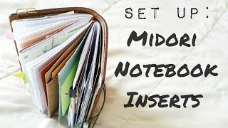 How To Set Up Travelers Notebook Midori Inserts [upl. by Ardel]