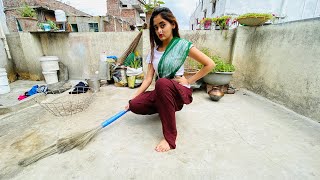 👩🏻‍🎤Living Like Modern Kaam wali Bai For 24 HOURS CHALLENGE 🤣Prank on PAPA  KavyaYadav Vlog [upl. by Sairu193]