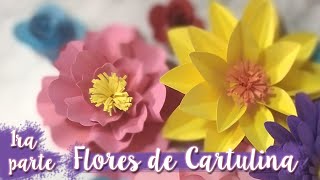 Como hacer flores de cartulina  patrones Parte uno [upl. by Airemahs]