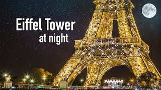 EIFFEL TOWER AT NIGHT Paris France Eiffel Tower sparkling amp twinkling at night in Paris [upl. by Nostaw]