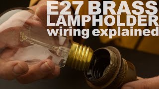 E27 Brass Lamp holder wiring demonstration [upl. by Nagud]