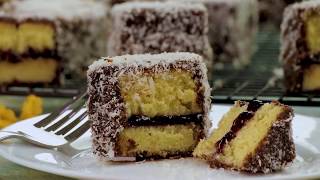 Lamingtons Cake Recipe  how to make lamingtons cake  traditional lamington  chocolate lamingtons [upl. by Malley]