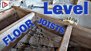 Leveling Floor Joists With Hangers [upl. by Nwahsar]