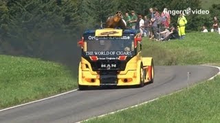 Hillclimb Truck Racing 1400 HP and 5800 NM Racetruck powerslide no Drift Bergrennen Gurnigel 2012 [upl. by Kenta]