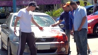 BLOODY Car Accident Prank [upl. by Eetak815]