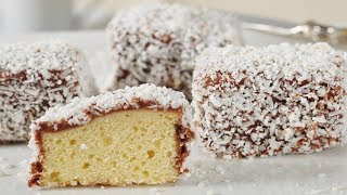 Lamingtons Recipe Demonstration  Joyofbakingcom [upl. by Thurmann]