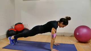 Using a Hip Resistance Band for a Pushup [upl. by Idnew]