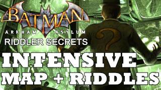 Batman Arkham Asylum Intensive Treatment Secret Map Location and Riddle Solutions [upl. by Hugon]