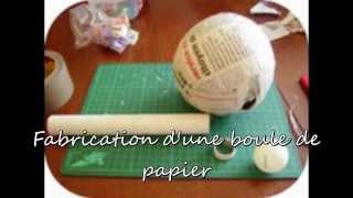 fabrication boule de papier [upl. by Darline]