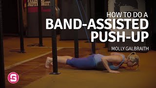 Band Assisted Push up  How To Do A Band Assisted Push up [upl. by Dnomder]