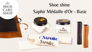 Shoe shine instruction video with Saphir Médaille dOr  Basic [upl. by Norrej]