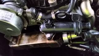 BMW E60 530d  Main Engine and EGR Thermostat change [upl. by Bainbridge73]