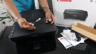 LEARN HOW TO SET UP CANON MG2555S PRINTER TO PC USING USB CABLE [upl. by Icats]