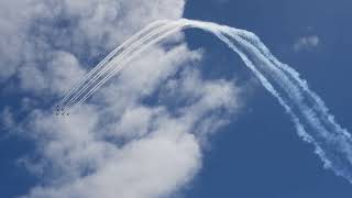 RAAF Roulettes Australia Day display over Melbourne [upl. by Solhcin97]